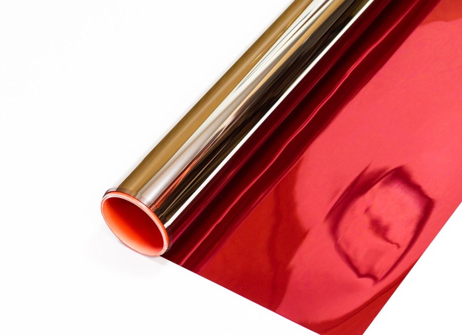Зеркальная солнцезащитная пленка NOVA red-silver
