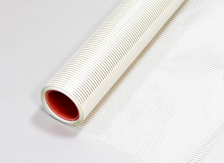 Матовая декоративная пленка NOVA White matte с полосами 0.4см